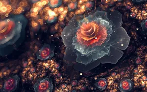 Blooming Flower Fractals Wallpaper