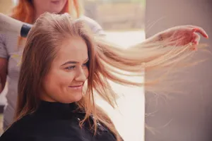 Blow Drying Hair During Haircut Wallpaper