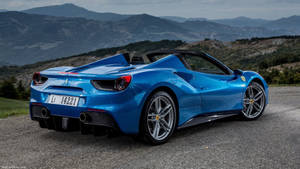 Blue 2016 Ferrari Ipad Wallpaper