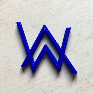 Blue 3d Alan Walker Logo Wallpaper