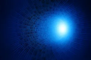 Blue 4k Internet Tunnel Wallpaper