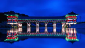 Blue 4k Korean Bridge Wallpaper
