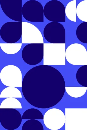 Blue Abstract Solid Shapes Wallpaper