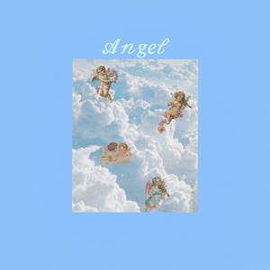 Blue Aesthetic Angels In Sky Wallpaper