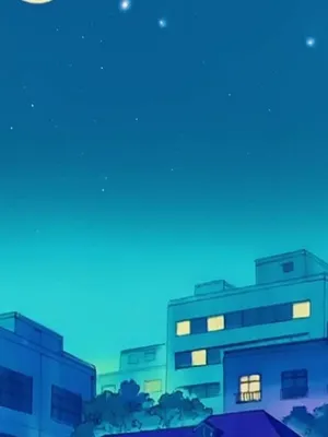 Blue Aesthetic Animated Building Wallpaper