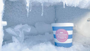 Blue Aesthetic Frozen Ice Cream Wallpaper