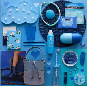 Blue Aesthetic Girly Stuff Wallpaper