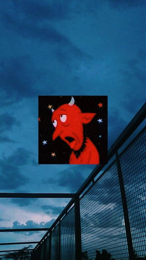 Blue Aesthetic Indie Monster Art Wallpaper