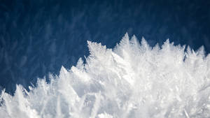 Blue Aesthetic Snow Crystals Wallpaper