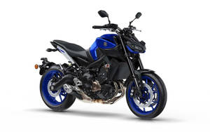 Blue And Black Yamaha Mt 15 Poster Wallpaper