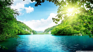 Blue And Green Peaceful Water Wallpaper