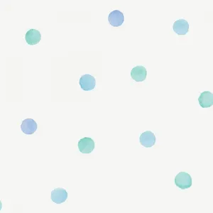 Blue And Green Polka Dots Wallpaper