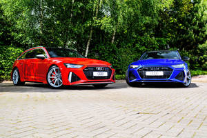 Blue And Red Audi Rs Wallpaper