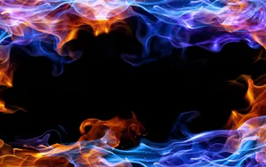 Blue And Red Fire Wallpaper