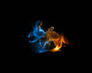 Blue And Red Fire Wallpaper