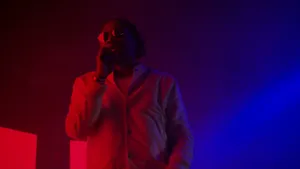 Blue And Red Future Rapper Wallpaper