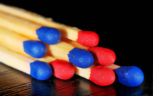 Blue And Red Matches Wallpaper