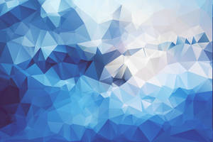 Blue And White Geometric Art Wallpaper