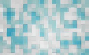Blue And White Tetris Abstract Pattern Wallpaper