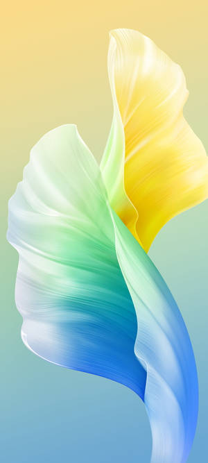 Blue And Yellow Vivo Y20 Abstract Wallpaper