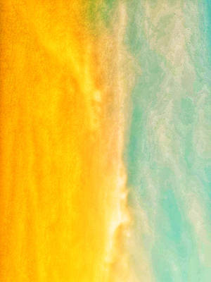 Blue And Yellow Watercolor Art Wallpaper