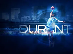 Blue Basketball Kevin Durant Fanart Wallpaper