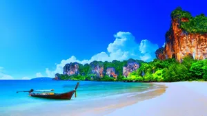 Blue Beach Hd Wallpaper