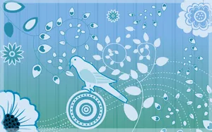 Blue Bird Art Wallpaper