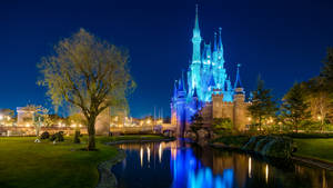 Blue Castle Walt Disney World Desktop Wallpaper