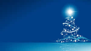 Blue Christmas Tree Wallpaper