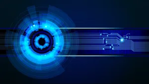 Blue Computer Light Wallpaper