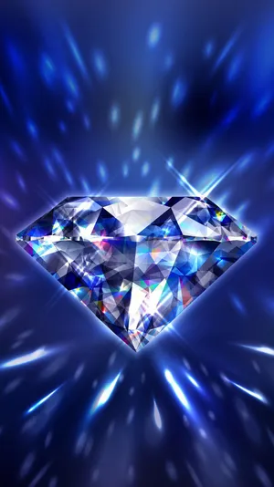 Blue Diamond Retro Art Wallpaper