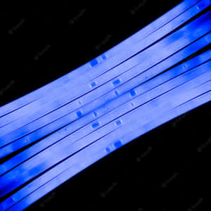 Blue Dna Strands With Led Wallpaper