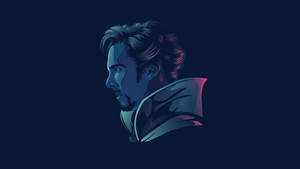 Blue Doctor Strange Minimalist Wallpaper