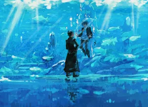 Blue Exorcist Twin Brothers Painting Wallpaper