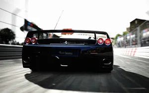 Blue Ferrari F40 Rear Wallpaper