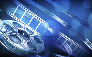 Blue Film Reel Wallpaper