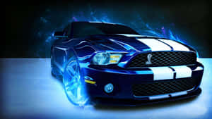 Blue Fire Car Wallpaper