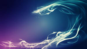 Blue Fire Wave Smoke Wallpaper