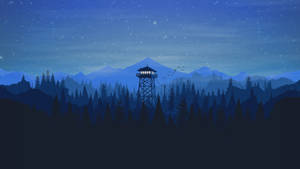 Blue Firewatch Tower Wallpaper