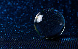 Blue Glitter Crystal Ball Wallpaper