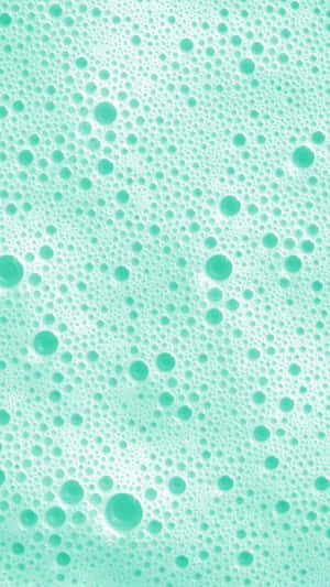 Blue Green Aesthetic Bubbles Foam Wallpaper