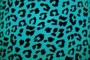 Blue-green Leopard Print Wallpaper