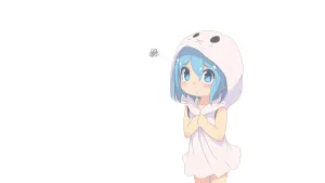 Blue-haired Anime Kid Wallpaper