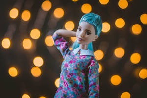 Blue Haired Barbie Doll Wallpaper