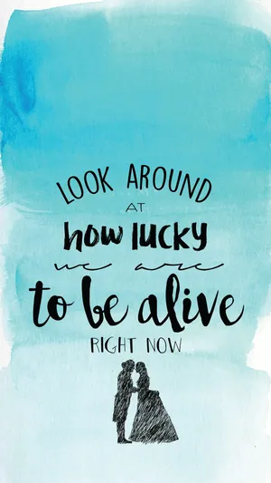 Blue Hamilton Look Around Wallpaper