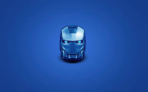 Blue Head Iron Man Logo Wallpaper