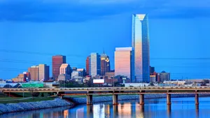 Blue Iconic Oklahoma City Wallpaper