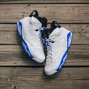 Blue Jordan Aj 6 Sport Blue Colorway Wallpaper