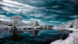 Blue Lake 1920x1080 Winter Desktop Wallpaper